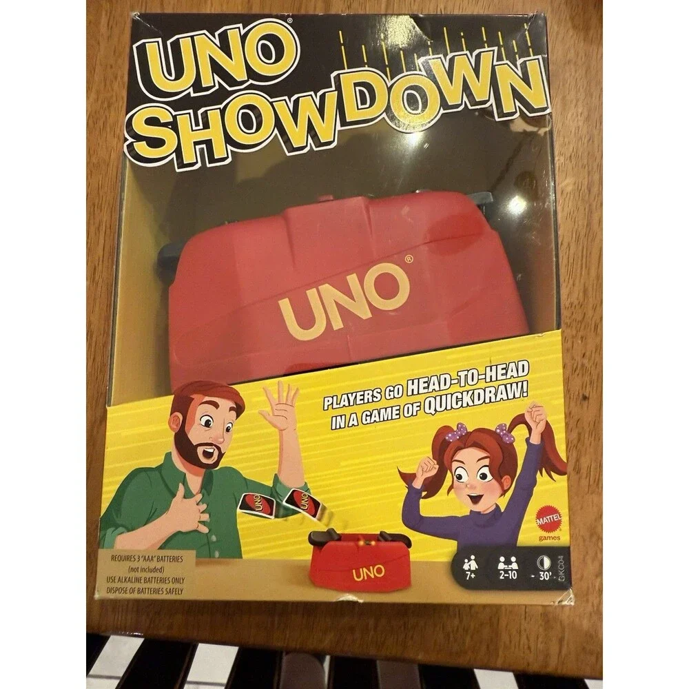 Uno Showdown Matching Interactive Quickdraw Card Game Family Fun Mattel